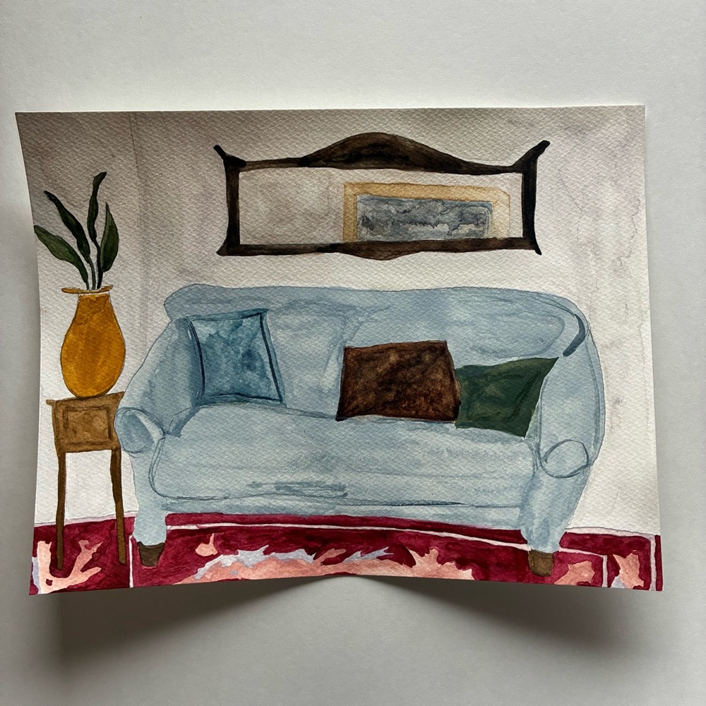 Watercolor Interior Painting